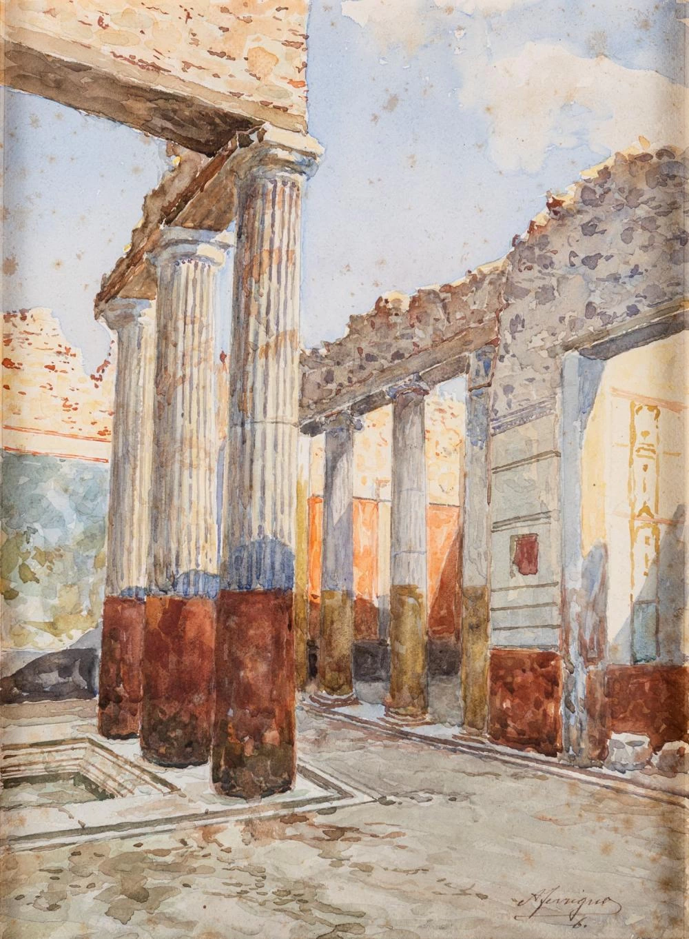 Antonio Ferrigno-83-Veduta di Pompei 11